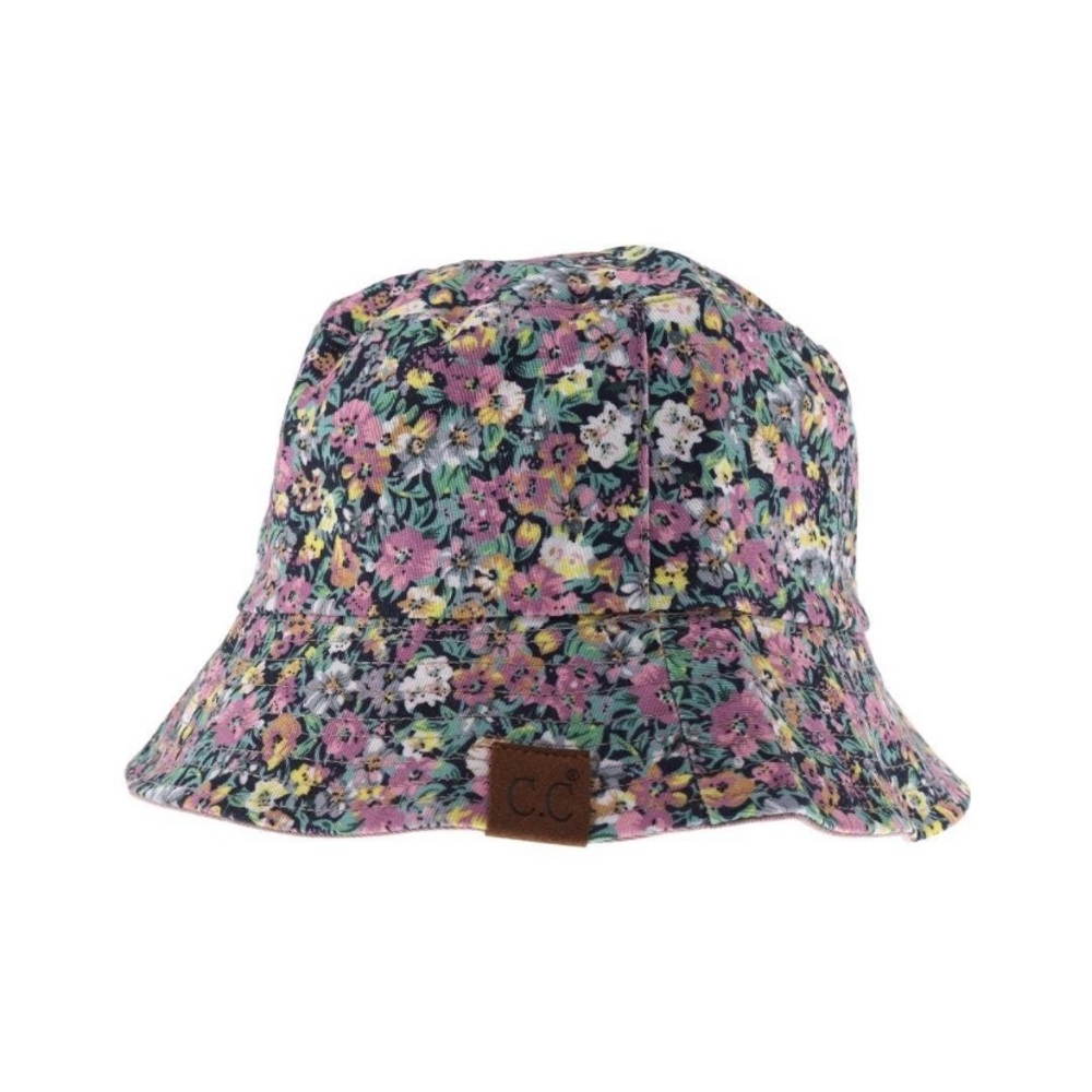 C.C Floral Print Reversible Bucket Hat